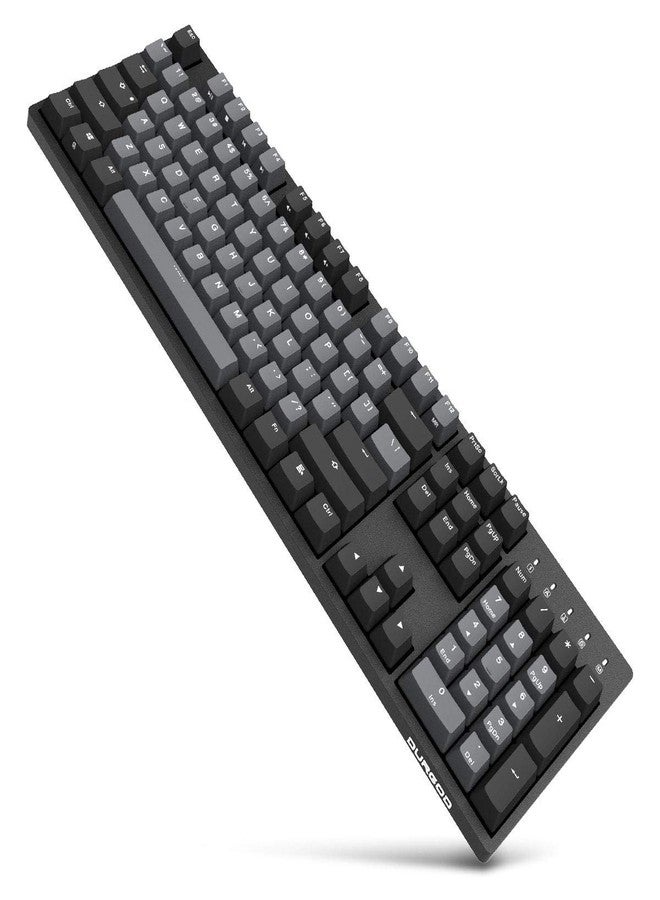 DURGOD Gaming Mechanical Keyboard with Cherry MX Silent Red Switches - 104 Key - Double Shot PBT - NKRO - USB Type C - for Gamer/Typist(Space Gray,ANSI/US) - Image 1