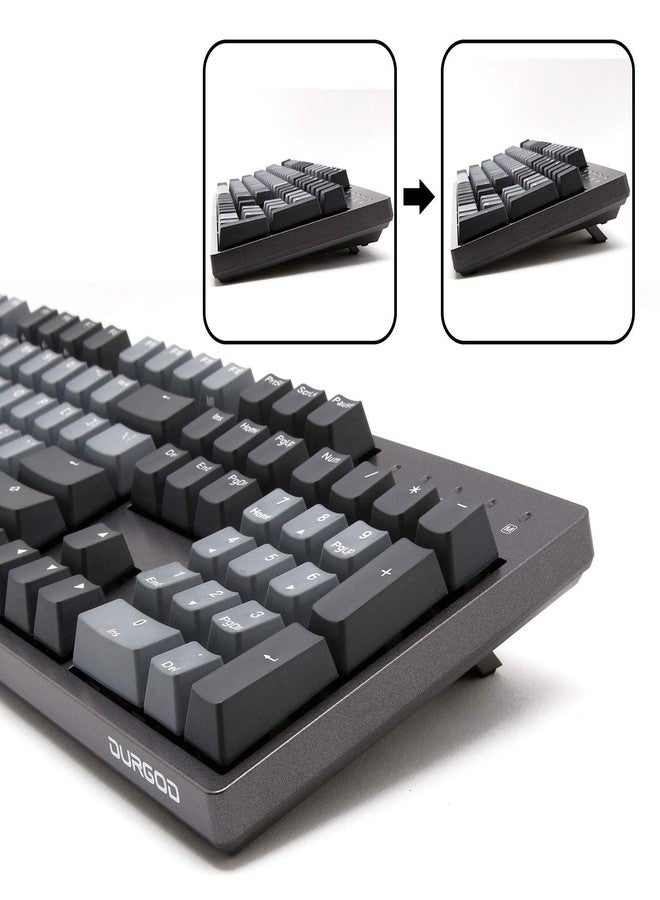 DURGOD Gaming Mechanical Keyboard with Cherry MX Silent Red Switches - 104 Key - Double Shot PBT - NKRO - USB Type C - for Gamer/Typist(Space Gray,ANSI/US) - Image 5