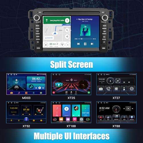 litillbuly Android 13 Car Radio Stereo for GMC Sierra Yukon Chevrolet Buick Chevy Silverado,7 Inch Touch Screen Navigation Stereo with Bluetooth WiFi SWC Support Apple CarPlay Android Auto - Image 5