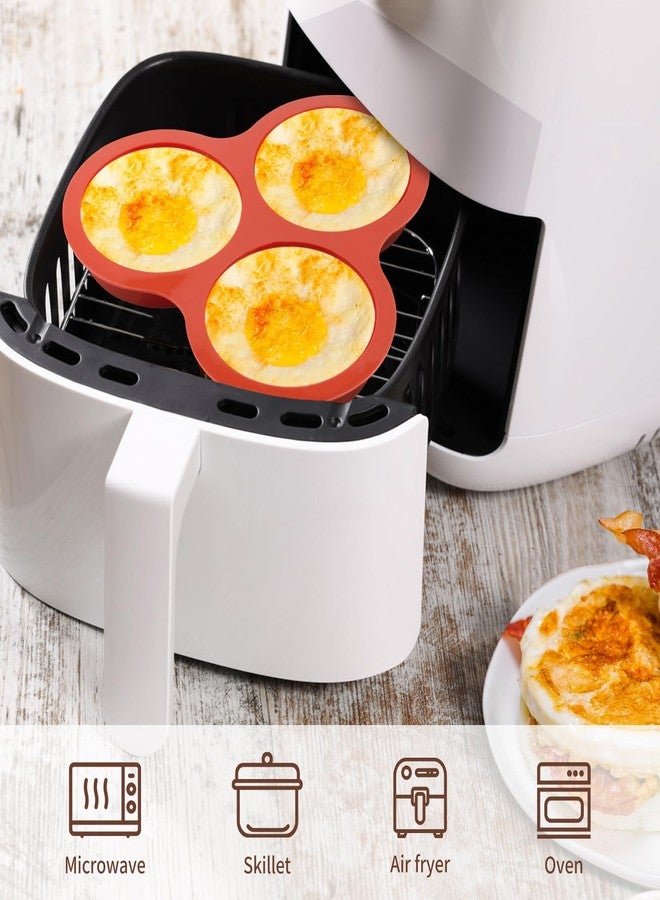 JOERSH 2-PK Silicone Egg Molds 4 Inch Jumbo Muffin Top Baking Pans for Air Fryer, Non-Stick Large Disc Round Silicone Molds for Hamburger Bun, Pie, Tart, Cake, Breakfast Egg Sandwich - Image 4