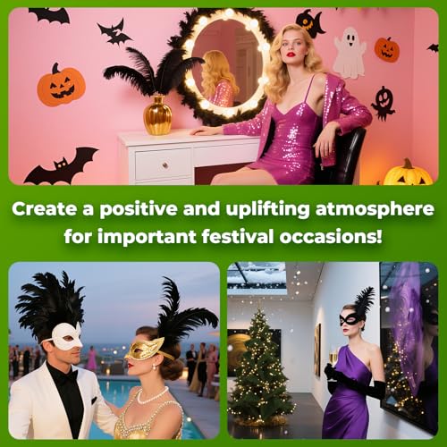 Piokio 20pcs Natural Black Ostrich Feathers 10-12 inch (25-30cm) Bulk Feathers for Home Decoration and DIY Clothes Decoration, Gatsby Decorations - Image 5