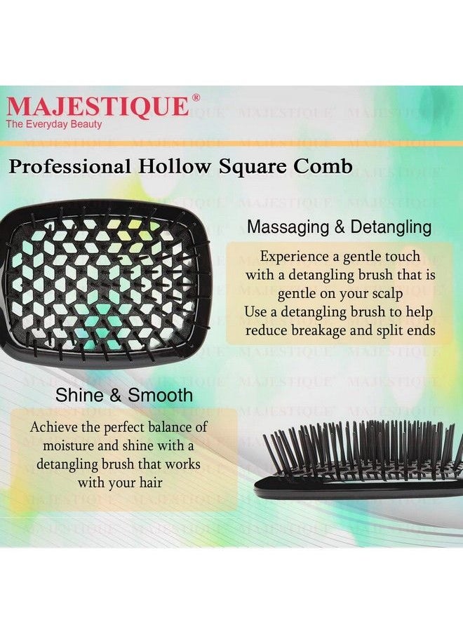 MAJESTIQUE - Detangler Brush Naturals 100% Biofriendly Detangling Brush Ultrasoft Tipped Nylon Glide Through Tangles With Ease Multicolor - Image 1