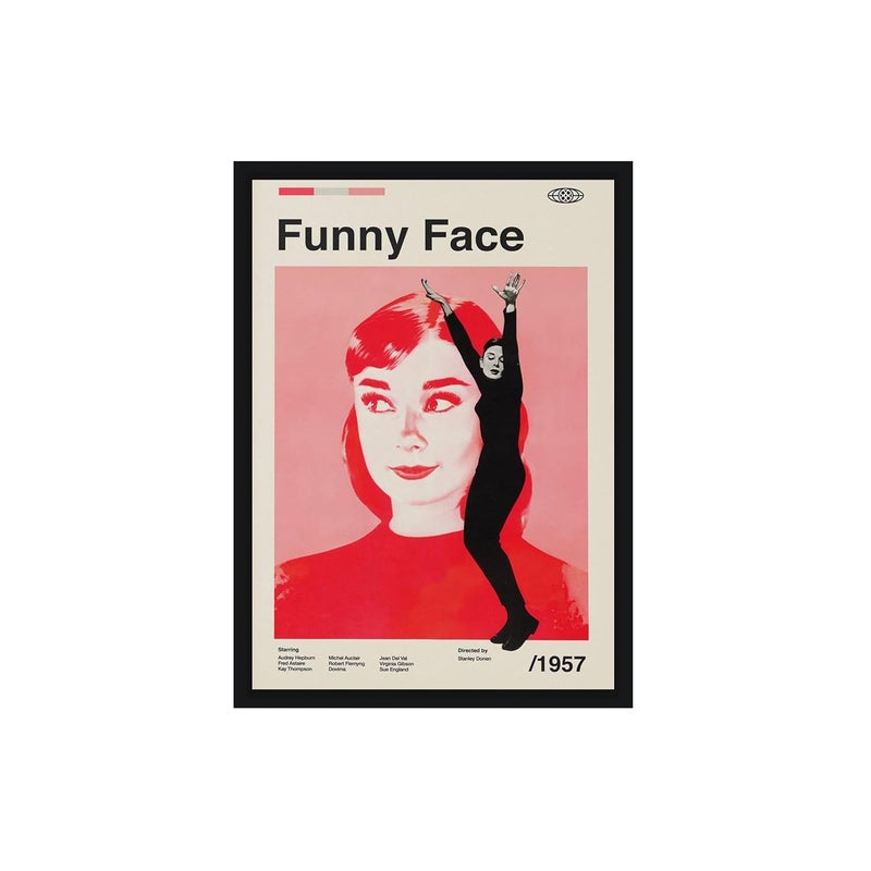 BLINKART BLINKART Aesthetic Funny Face Vintage Movie Photo Frame Album Poster Wall Mid Century Decor Perfect For Home Bedroom Living Room Bedroom Home Office Study Room12 18 Inches 