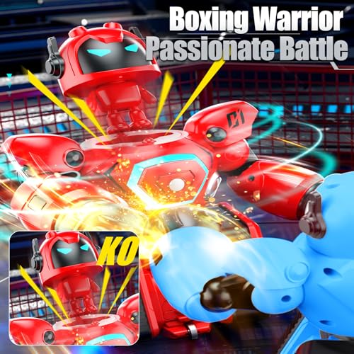 OBEST Remote Control Fighting Robots Set of 2 RC Ejecting Battle Robot with Adjustable Sound Light Fun Electronic Battle Bots Toys Christmas Birthday Gifts for Age 6 Year Old Kids Boys - Image 5