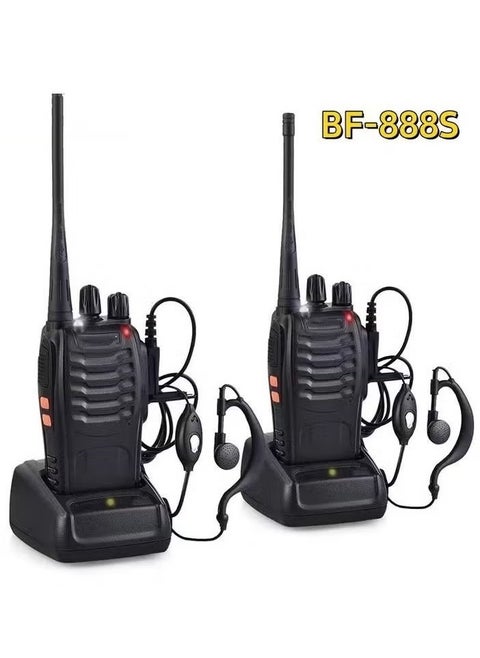 2-Piece - Portable and Reliable Bao feng Two-Way Radios, FM Handheld Two Way Radio, with Quick-Charge Dual Charger, High-Performance for Multi-Environment Use, Anti-Interference Technology, and Durable Detachable Antenna