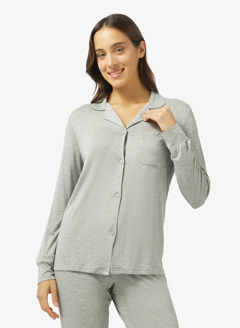Ginger  Modal Soft Touch Shirt & Pyjama Loungewear Set for Women | Best Price UAE