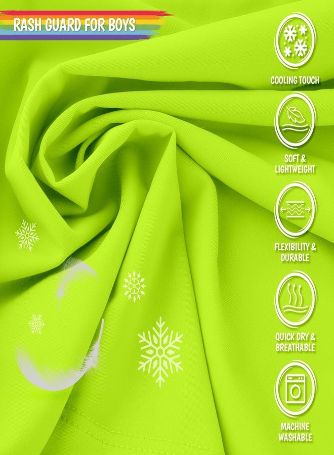 Smarash Boys Rash Guard Short Sleeve UPF 50+ Sun Protection Swim Shirt Rashguard Fishing Surf Quick Dry Cool Beach Clothes for Toddler Youth Kids Light Green 3-6M - Image 3