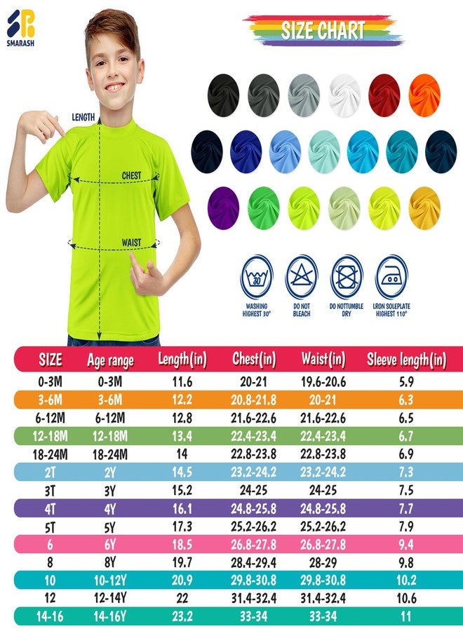 Smarash Boys Rash Guard Short Sleeve UPF 50+ Sun Protection Swim Shirt Rashguard Fishing Surf Quick Dry Cool Beach Clothes for Toddler Youth Kids Light Green 3-6M - Image 5
