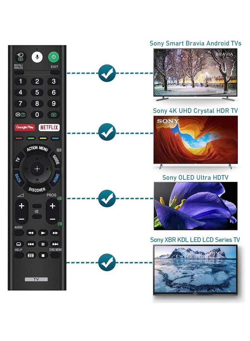 Remote for Sony Smart Bravia Remote Sony Bluetooth Voice Search Mic Remote and Sony Smart Bravia Android TVs Sony 4K UHD Crystal HDR TV Sony OLED Ultra HDTV XBR KDL Series TV RMF-TX300U  - Image 5