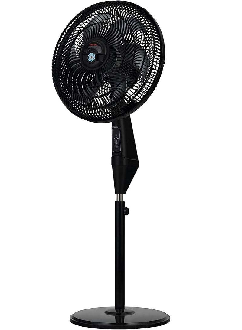 Tefal Stand Fan, 16 Inch, 3 Speeds, With Remote Control, Silence Force and Anti-Mosquito Repellent VG4135EE 75 W VG4135EE Black - Image 2