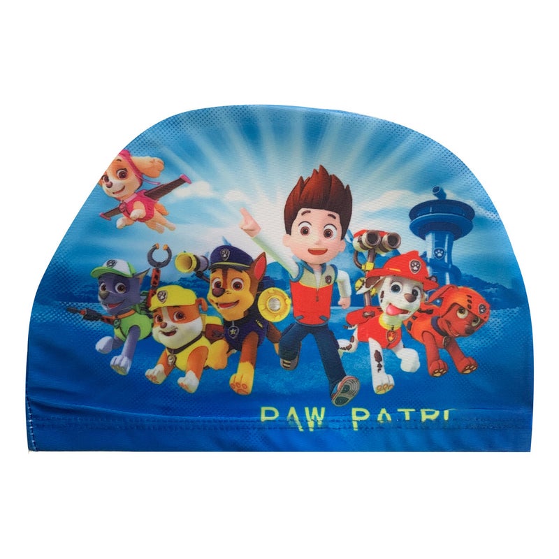 Generic Kids Soft Silicone Swim Cap for Long and Short Hair Team Woof 