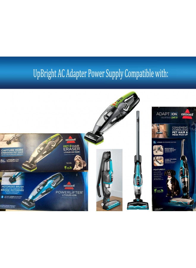 UpBright AC/DC Adapter Compatible with Bissell 2389 Pet Hair Eraser 2389C Powerlifter Lithium Ion Adapt 2286 2286A 2482 2482C 10.8 Volt Li Battery Vacuum Cleaner Z2922UL-10.8V 1616326 1627037 Charger - Image 1
