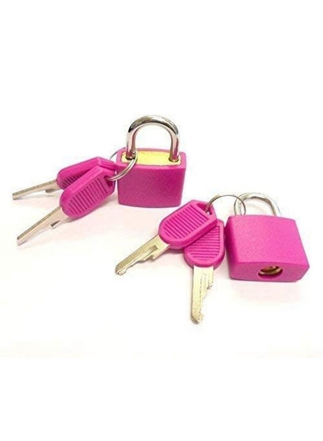 Instakart 4 Pcs Small Size Padlocks For Securing Luggage While Travelling Along With 2 Keys For Each Lock(Color May Vary) - Image 3