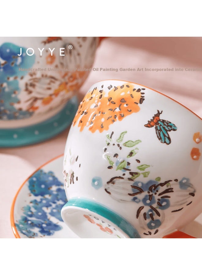 Joyye Garden Tea Set One Pot Two Cups And Saucers High-end Women's Day Birthday Gift Souvenir - Image 2