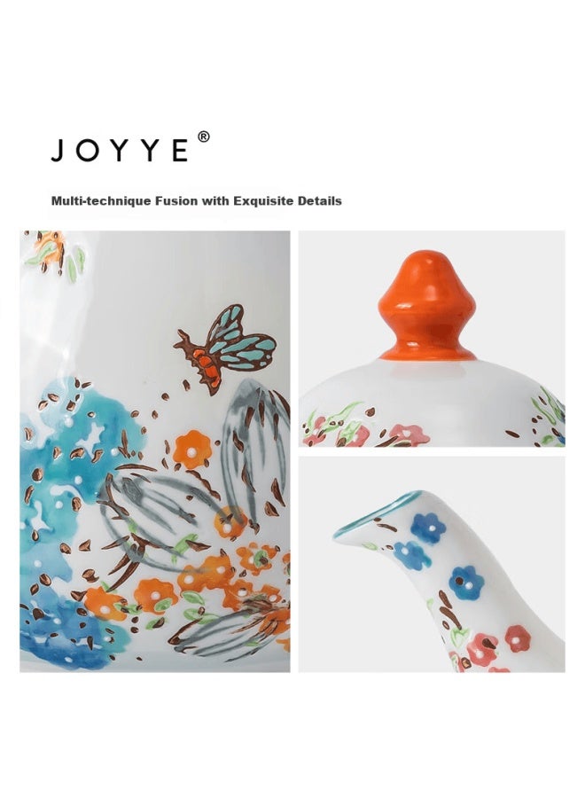 Joyye Garden Tea Set One Pot Two Cups And Saucers High-end Women's Day Birthday Gift Souvenir - Image 4