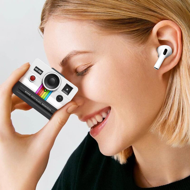 VISOOM Retro Cases for Apple Airpods iPods Pro 3 Case Cover 2025 - VISOOM Designer Cute Silicone Airpods iPods Pro 3rd Generation Case Cover with Airpod Accessories, Airpod iPod Pro3 Protector Cases-White - Image 2