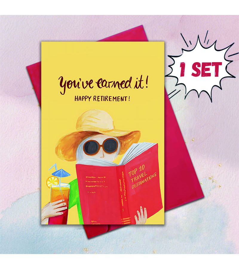 1 Set Retirement Card with Envelope for Friends Family and Colleagues - Image 1
