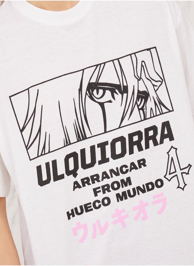 Styli - Oversized Anime Graphic Print Longline T-shirt - Image 1