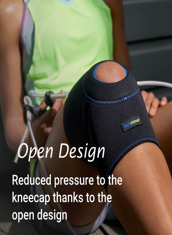 Actimove Sports Edition Knee Support Open Patella with COOLMAX AIR Technology - Sleeve for Pain Management - For Strains, Sprains & Swelling - Left/Right Wear - Black, X-Large - Image 3