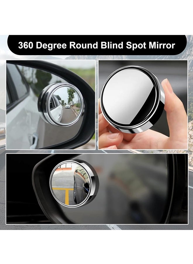 زوج مرايا النقاط العمياء – ٣٦٠° قابل للتعديل – لجميع السيارات • الدفع الرباعي • الشاحنات - Image 5