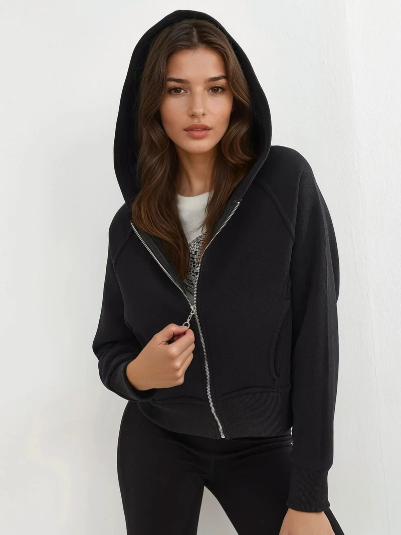 HICCUP Relaxed Fit Zippered Hoodie