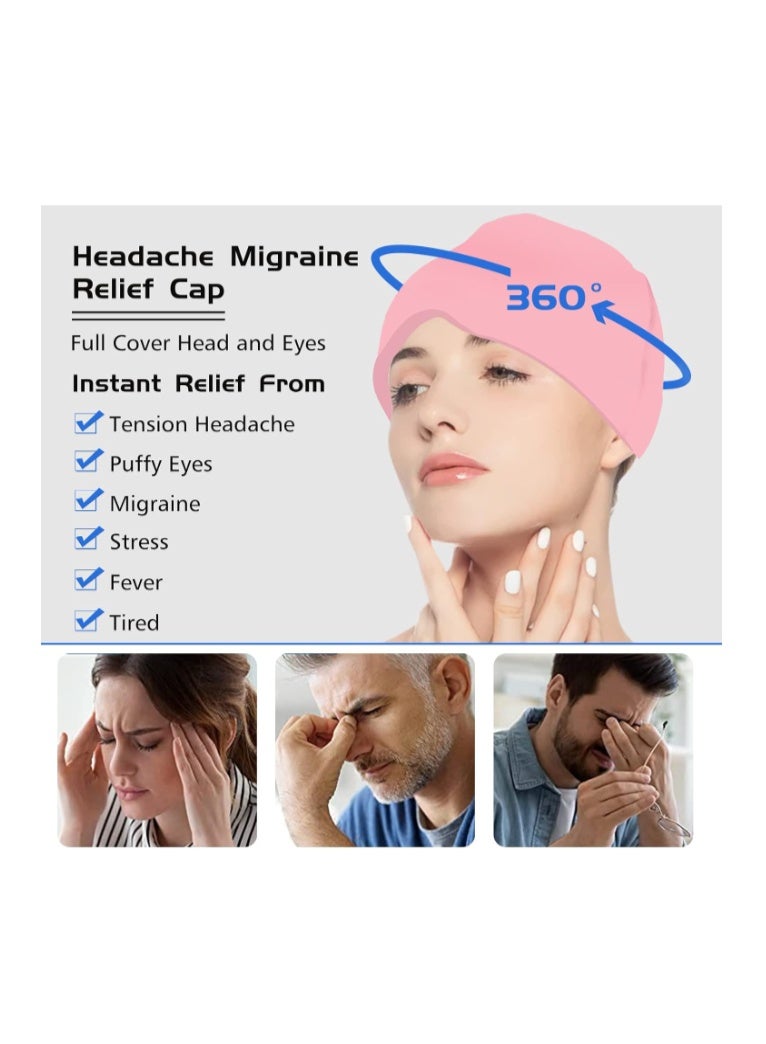 VANLON Headache Hat for Migraine, Headache Migraine Relief Cap for Tension Headache Migraine Relief, One Size Fits All Headache Hat with Reusable Ice Gel Pack for Puffy Eyes, Sinus & Stress Relief - Image 2