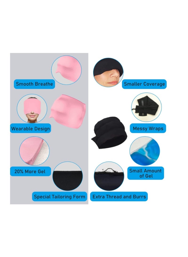 VANLON Headache Hat for Migraine, Headache Migraine Relief Cap for Tension Headache Migraine Relief, One Size Fits All Headache Hat with Reusable Ice Gel Pack for Puffy Eyes, Sinus & Stress Relief - Image 4