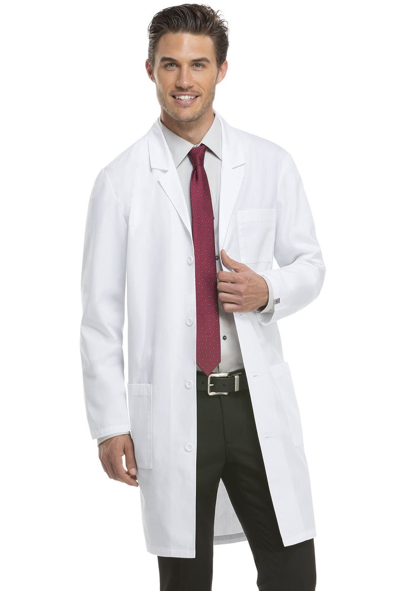 Dickies EDS Professional Men & Women Scrubs Lab Coats 40" Plus Size 83403, 4XL, White - Image 1