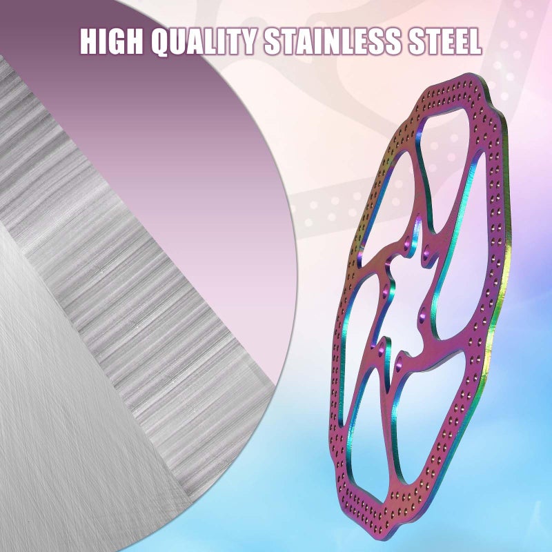 BUCKLOS 140mm 160mm 180mm 203mm MTB Disc Brake Rotor with 6 Bolts, Bicycle Brakes Stainless Steel Rotors M5 Screws, Opposite Hole Distance 44mm, fit Mountain Road Bikes MTB BMX - Image 3
