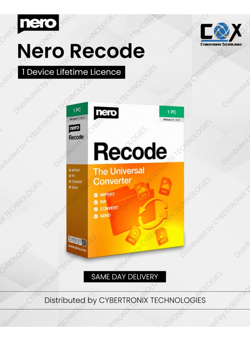 Nero Recode | 1 Device for Lifetime | Digital License | Same Day Delivery
