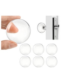 ECVV ECVV 6 Pack Door Handle Wall Protector Clear Wall Bumper Protector Reusable Self Adhesive Door Knob Wall Shield to Prevent Noise and Wall Damage  - Image 1