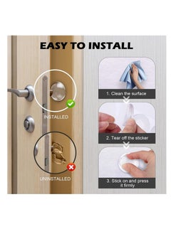 ECVV ECVV 6 Pack Door Handle Wall Protector Clear Wall Bumper Protector Reusable Self Adhesive Door Knob Wall Shield to Prevent Noise and Wall Damage  - Image 2