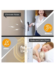 ECVV ECVV 6 Pack Door Handle Wall Protector Clear Wall Bumper Protector Reusable Self Adhesive Door Knob Wall Shield to Prevent Noise and Wall Damage  - Image 3