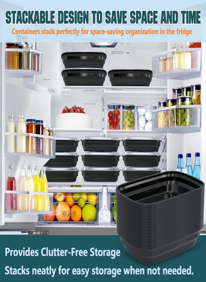 ReLuien 50 Pack Meal Prep Containers Reusable, 24 oz Food Storage Containers with Lids, Sturdy Leakproof & Stackable, Take Out Plastic Bento Lunch Box To Go, BPA Free, Microwave ,Dishwasher & Freezer Safe - Image 4