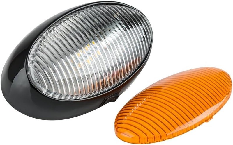 Lumitronics Oval Porch Utility Lights with Clear & Amber Lenses - Image 1