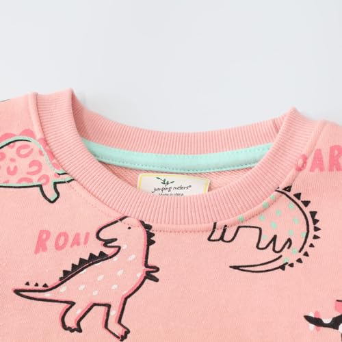 NUBEEHOHO Dinosaur Sweatshirts for Girls Toddler Girl Dinosaur Long Sleeve Pullover Top Shirts Baby Girls Winter Clothes Crewneck Dino Sweater 3T/8307 - Image 4