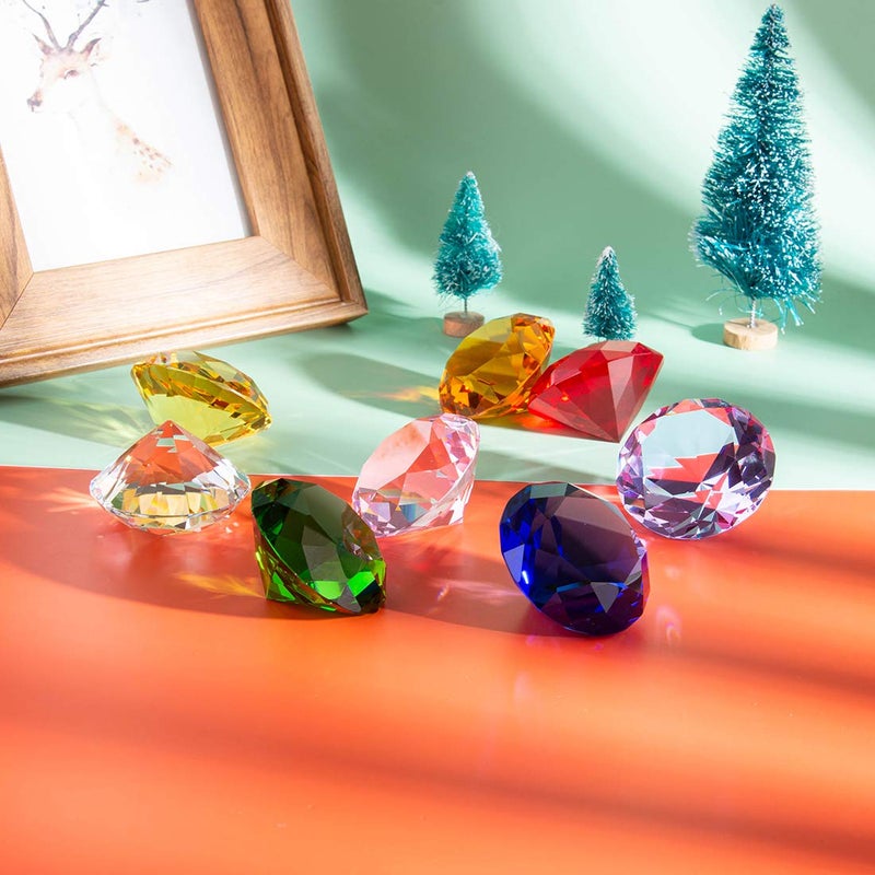 LONGWIN 50mm (2") Crystal Diamond Pirate Gems and Jewels Paperweight Table Decor Multicolor Christmas Centerpiece Gift Idea - Image 3