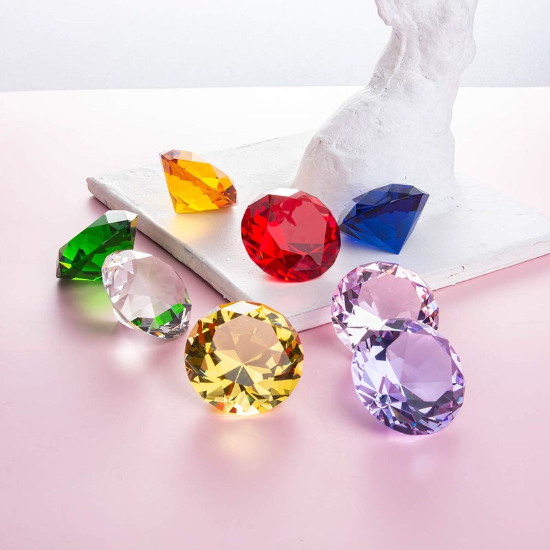 LONGWIN 50mm (2") Crystal Diamond Pirate Gems and Jewels Paperweight Table Decor Multicolor Christmas Centerpiece Gift Idea - Image 5