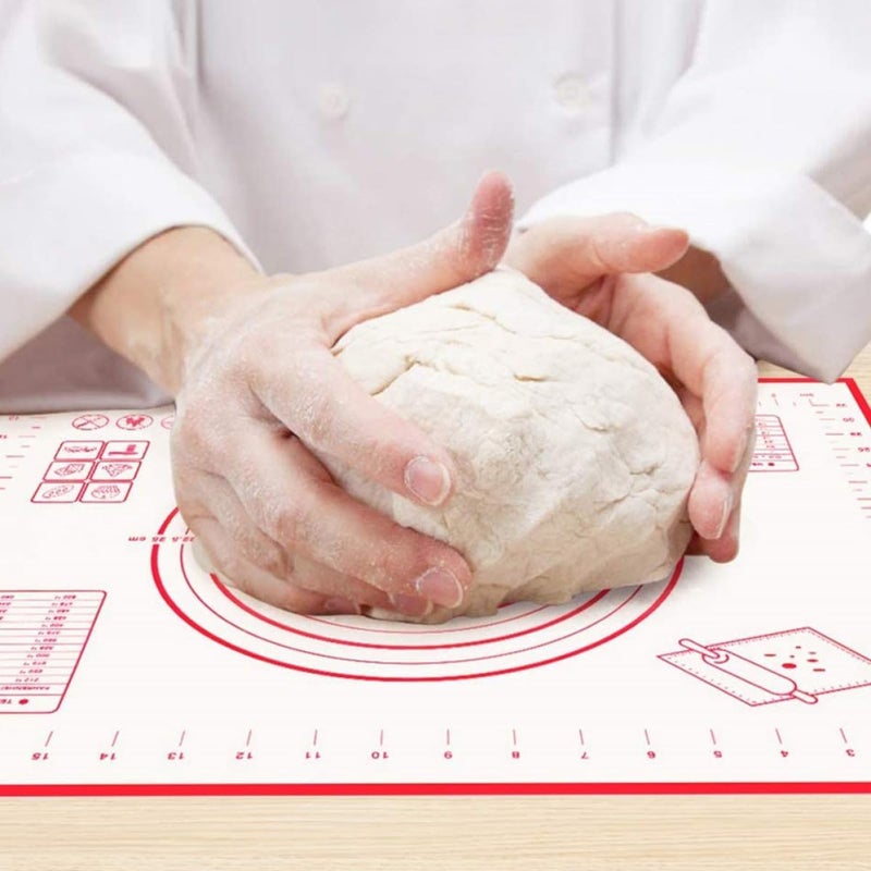 VICASKY Silicone Dough Kneading Mat 60x40cm Non-stick Baking Mat Kitchen Counter Pad Heat Resistant for Pizza Pastry Baking Accessories Random Color - Image 4