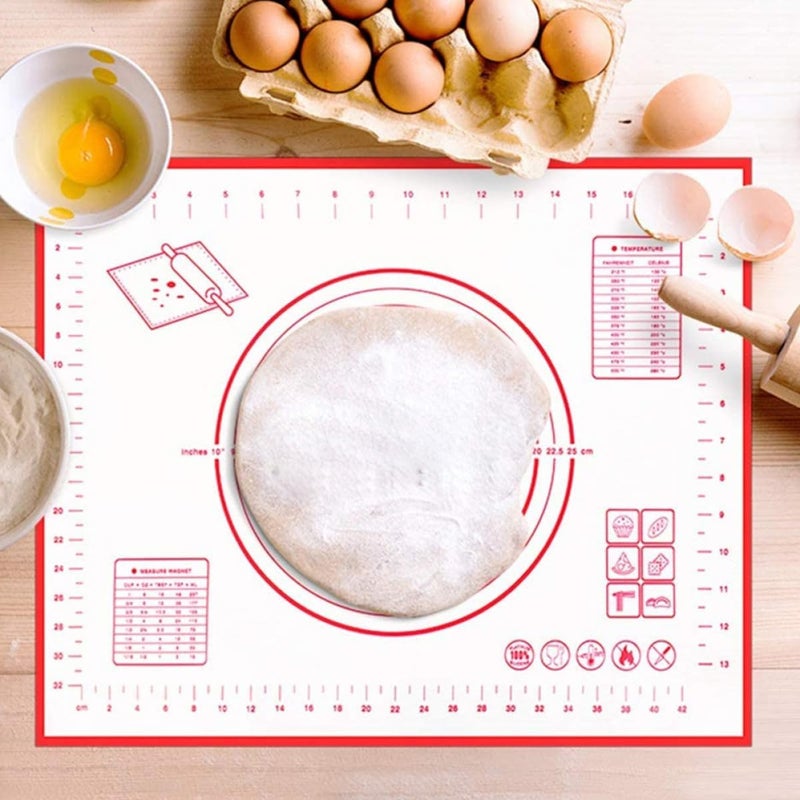 VICASKY Silicone Dough Kneading Mat 60x40cm Non-stick Baking Mat Kitchen Counter Pad Heat Resistant for Pizza Pastry Baking Accessories Random Color - Image 5