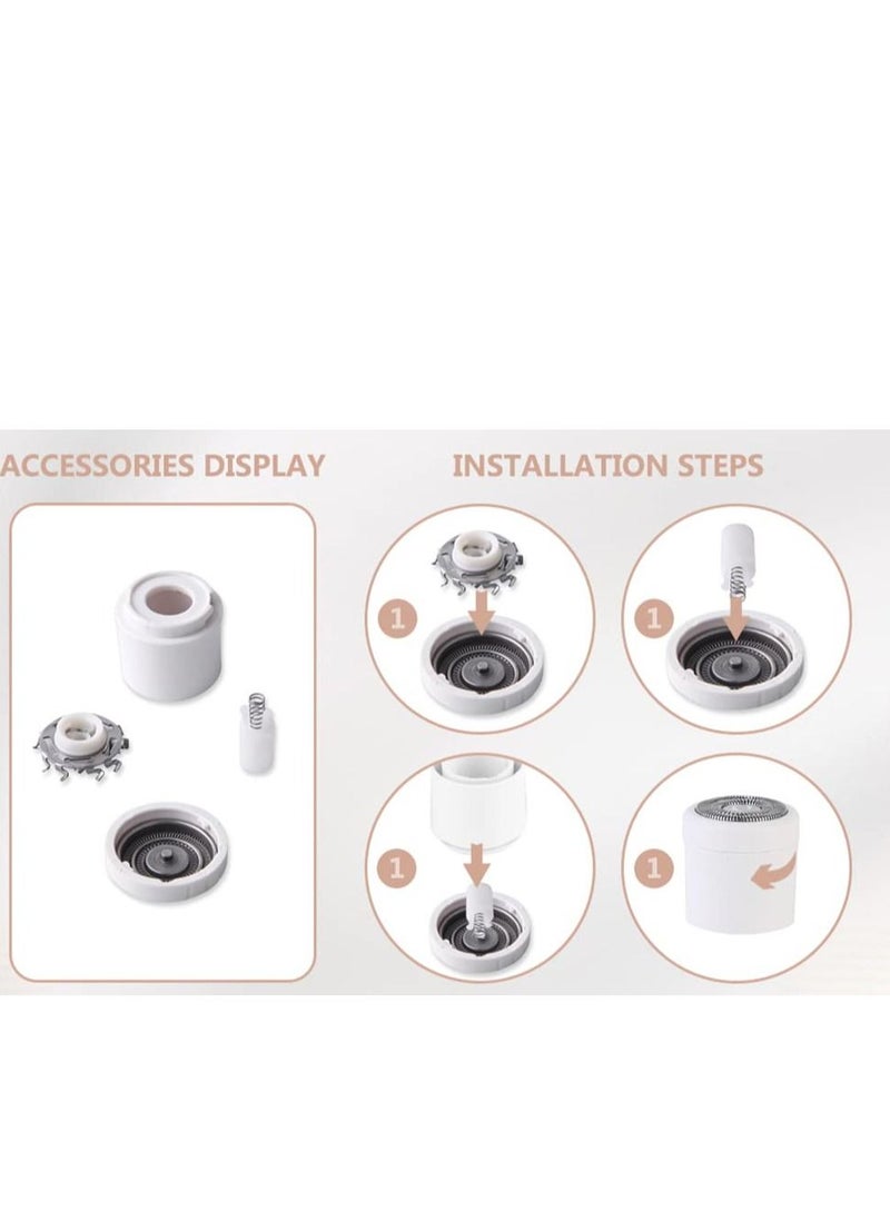 KASTWAVE Women Electric Razor Bikini Trimmer, Women's Shaver Cordless Portable 4 in 1 Painless Shaver, ​for face Legs Brows Nose Underarms Nose Eyebrow Body Hair Detachable Head USB Rechargeable Hair - Image 2