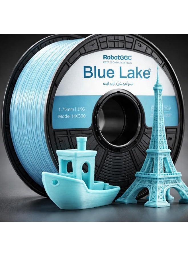 RobotGCC PETG Blue Lake 3D Printer Filament 1.75mm 1KG, Durable Low-Warping Material, Vivid Blue Lake PETG for Water Displays and Dynamic Functional Models - Image 2