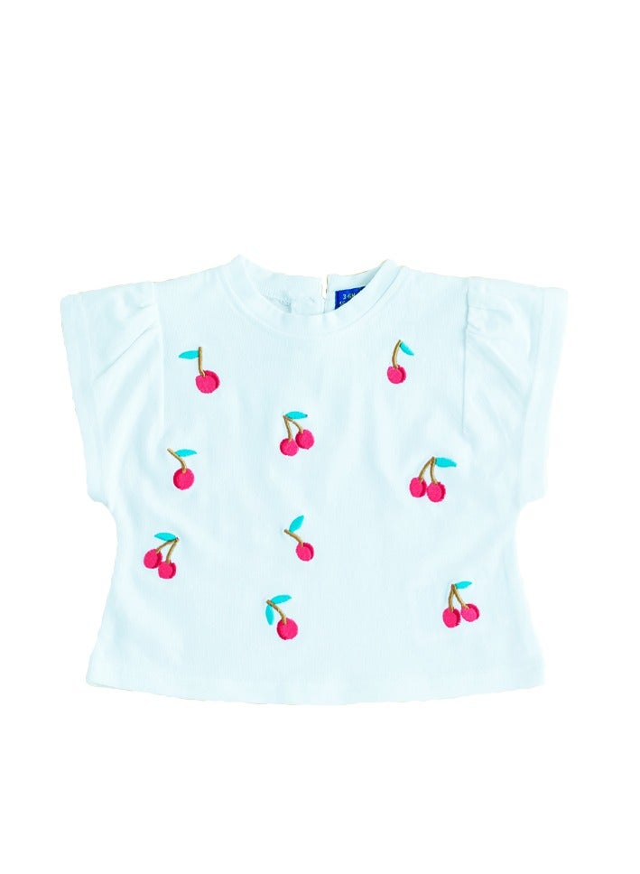 WiNi BEE Baby Short Sleeve T-Shirts for Girls Toddler Girl Clothes Newborn Top Baby Tee White Princess TShirt Infant Clothing 0-24 Months  - Image 1