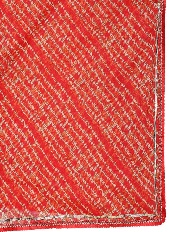 Biba Girl's Cotton Kurta, Garara, Dupatta (KW4670AW24AQUCRL_Aqua-Coral - Image 4