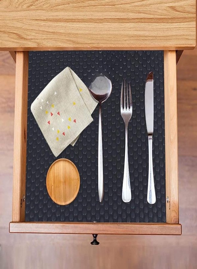 Mopak Decor موباك ديكور متعدد الأغراض بنقاط إيفا، مقاس 45 سم × 400 سم، قوي للغاية ومضاد للانزلاق، مناسب للحمامات والمطابخ وخزائن الأدراج والأرفف، كما يمكن استخدامه كبطانة للثلاجة أو الطاولة (نقاط إيفا سوداء). - Image 4