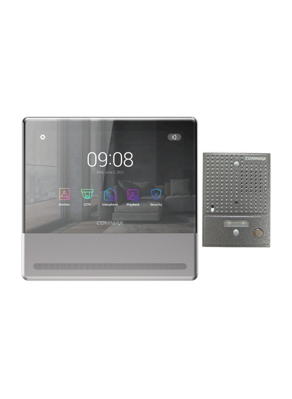 كوماكس COMMAX High Tech Color Screen Intercom Kit With External Hidden Gate Camera