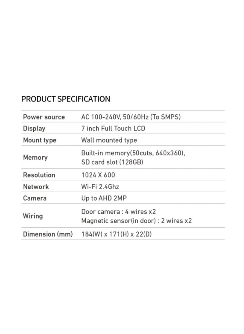 COMMAX - High Tech Color Screen Intercom Kit With External Hidden Gate Camera - Image 1