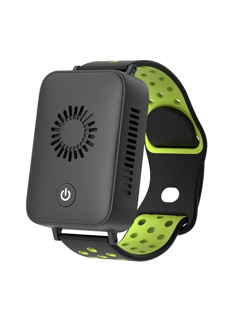 عام سوار محمول للتدفئة والتبريد الصيفي مع تكييف هواء قابل للتعديل بثلاث سرعات، مروحة صغيرة محمولة عبر USB على شكل ساعة، سوار لتخفيف الهبات الساخنة - Image 1