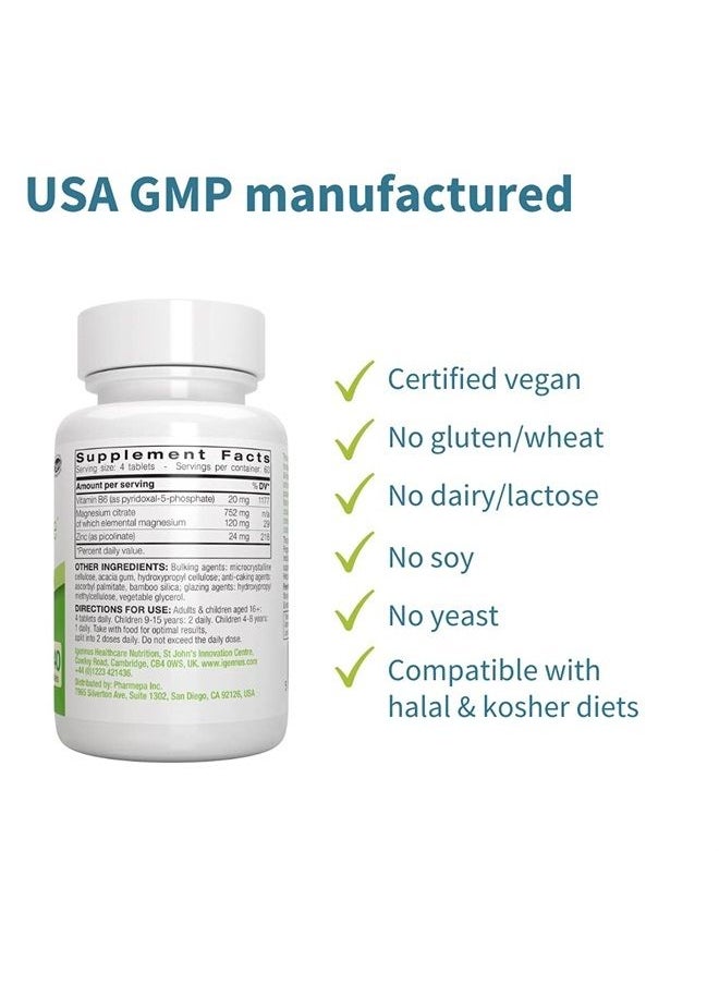 Igennus Healthcare Nutrition - Neurobalance, High Absorption Zinc Magnesium B6 Supplement, Non-GMO Brain, Immune, Sleep & Muscle Recovery, Chelated Zinc Picolinate 24mg, Oxide-Free Magnesium & Vitamin B6, 240 Tablets, by Igennus - Image 1