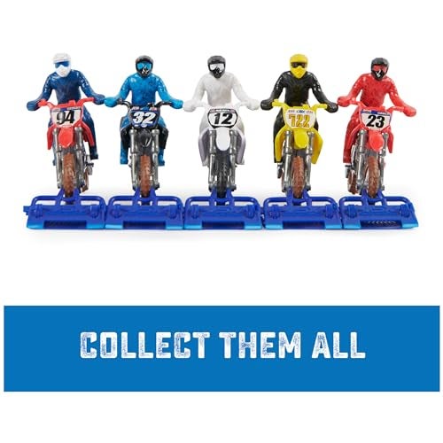 Supercross, Authentic 5-Pack of 1:24 Scale Die-Cast Motorcycles with Rider Figure, Toy Moto Bike for Kids and Collectors Ages 3 and up - Image 5